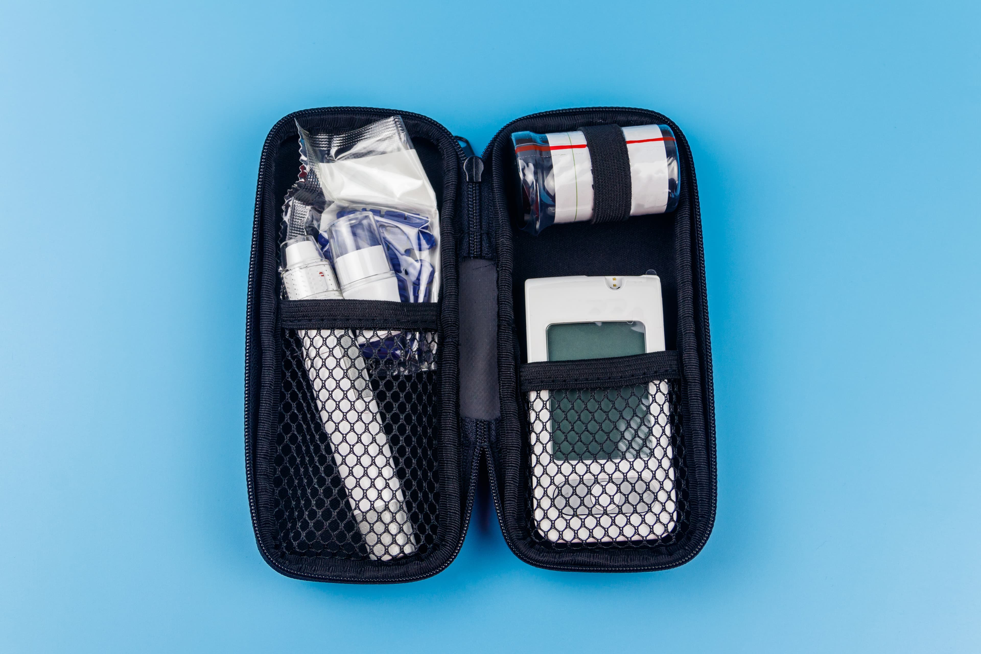 Diabetes supplies: lancets, needles, test strips